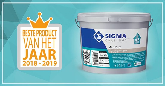 Sigma Air Pure is verkozen tot beste product van het jaar - Bastiaansen Decoratie